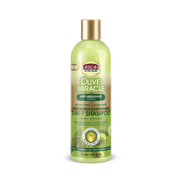 African Pride Olive Miracle Anti-Breakage Formula 2-IN-1 Shampoo 12 Oz - Elevate Styles