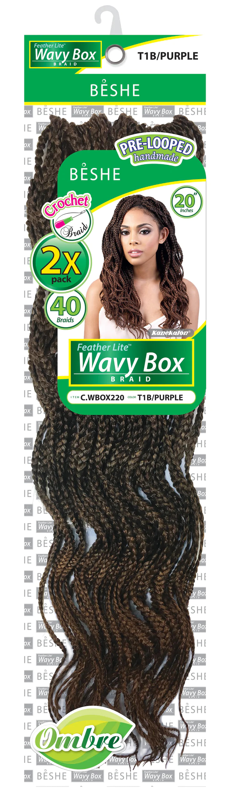 Beshe Crochet Braid Feather Lite 2x Wavy Box Braid 20" C.WBOX220 - Elevate Styles