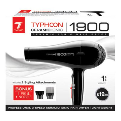 Tyche Typhoon Ceramic Ionic Hair Dryer #TP-1900 - Elevate Styles
