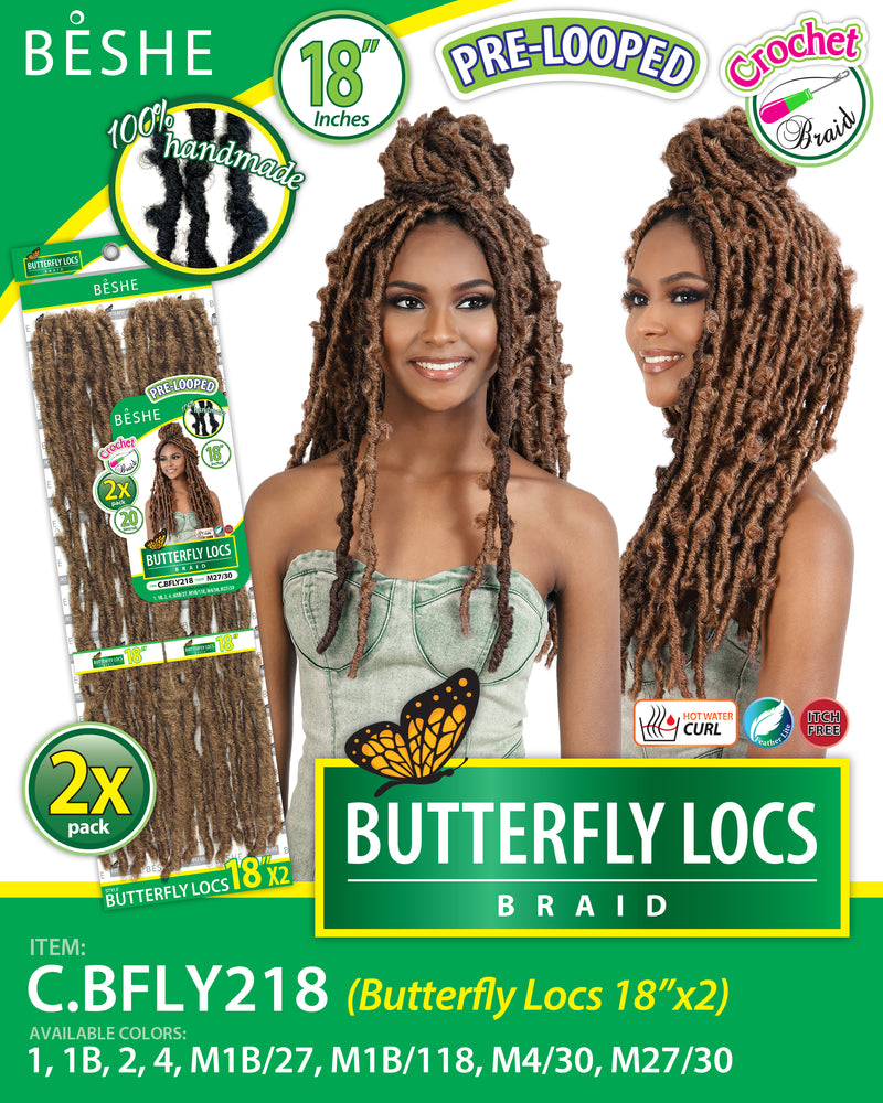 Beshe Crochet Braid 2x Pack Butterfly Locs Braid C.BFLY218 - Elevate Styles