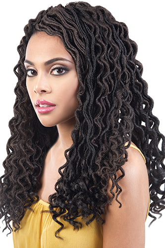 Beshe Crochet Braid Feather Lite Curly Faux Loc 3x Pack 18" C.CFAUX318 - Elevate Styles
