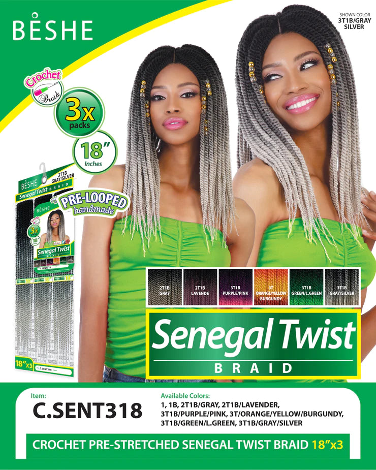 Beshe Crochet Senegal Twist Braid 18" x 3 C.SENT318 - Elevate Styles