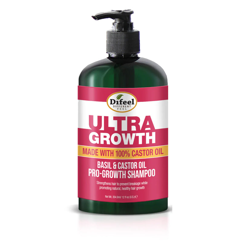 Difeel-Different Feel Ultra Growth Basil & Castor Oil Pro-Growth Shampoo 12 Oz - Elevate Styles