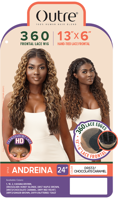 Outre 360 Frontal Lace 13"x 6"  HD Transparent Lace Front Wig Andreina - Elevate Styles
