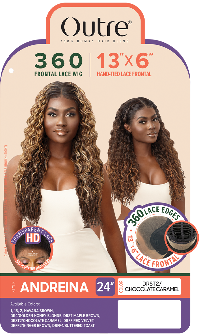 Outre 360 Frontal Lace 13"x 6"  HD Transparent Lace Front Wig Andreina - Elevate Styles
