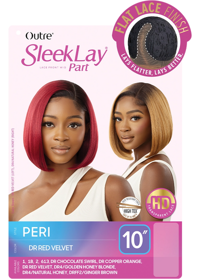 Outre Synthetic Sleek Lay Part HD Transparent Lace Front Wig Peri 10" - Elevate Styles
