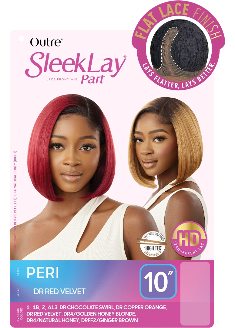 Outre Synthetic Sleek Lay Part HD Transparent Lace Front Wig Peri 10" - Elevate Styles