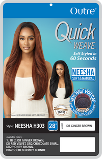 Thumbnail for Outre Quick Weave Neesha Soft & Natural Texture Half Wig Neesha H303 - Elevate Styles