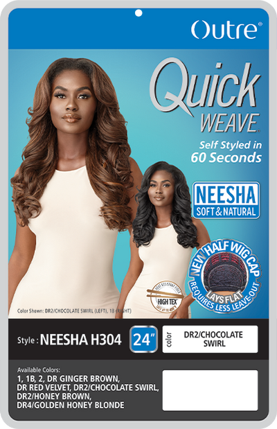 Outre Quick Weave Neesha Soft & Natural Texture Half Wig Neesha H304 - Elevate Styles
