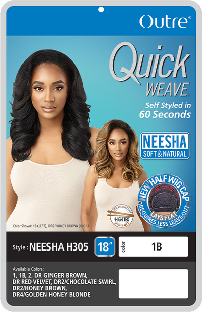 Outre Quick Weave Neesha Soft & Natural Texture Half Wig Neesha H305 - Elevate Styles
