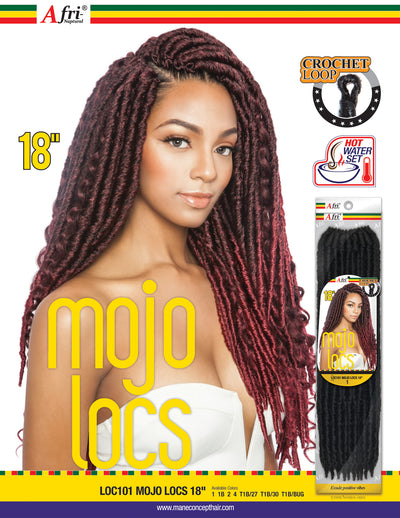 Mane Concept Afri Naptural Crochet Braid Mojo Locs 18" LOC101 - Elevate Styles
