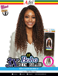 Thumbnail for Mane Concept Afri Naptural Crochet Braid 3x Boho Box Braid 18
