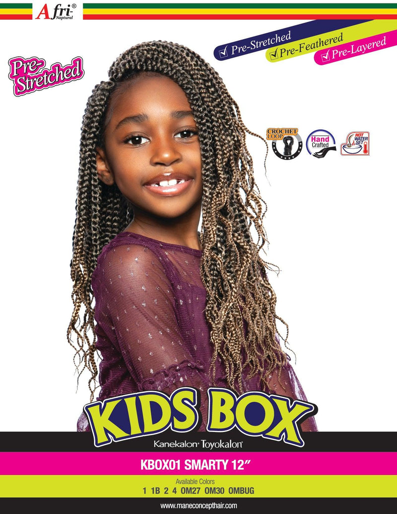Afri Naptural Synthetic Kids Crochet Braid Kids Box Smarty 12" KBOX01 - Elevate Styles