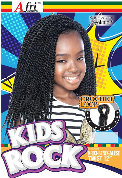 Afri Naptural Synthetic Kids Crochet Braid Kids Rock Senegalese Twist 12" KR03 - Elevate Styles

