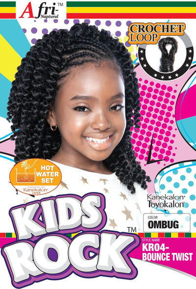 Afri Naptural Synthetic Kids Crochet Braid Kids Rock Bounce Twist 12" KR04 - Elevate Styles
