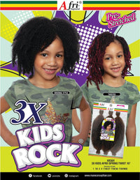 Thumbnail for Afri Naptural Synthetic Kids Crochet Braid Kids Rock 3x Afro Spring Twist 10