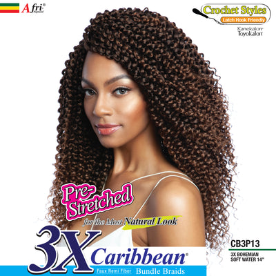 Mane Concept Afri Naptural Caribbean Crochet Braid 3x Bohemian Soft Water 14" CB3P13 - Elevate Styles
