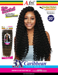 Thumbnail for Mane Concept Afri Naptural Caribbean Crochet Braid 3x Soft Deep Twist 20