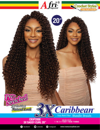 Thumbnail for Mane Concept Afri Naptural Caribbean Crochet Braid 3x Sassy Curl 20