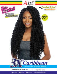 Thumbnail for Mane Concept Afri Naptural Caribbean Crochet Braid 3x Palm Curl 22