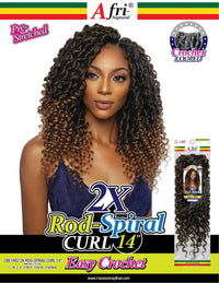 Thumbnail for Afri Naptural Mane Concept Caribbean Bundle Crochet Braid 2x Rod Sprial Curl 14