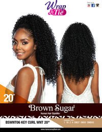 Thumbnail for Mane Concept Brown Sugar Human Hair Mix Ponytail Key Curl WNT 20