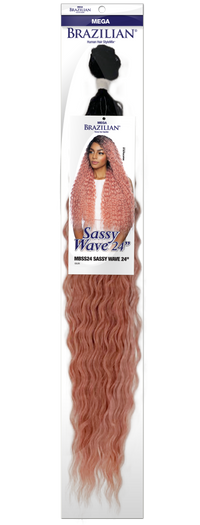 Thumbnail for Mane Concept Mega Brazilian Single Bundle Human Hair Mix Sassy Wave 24