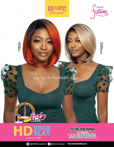 Mane Concept Red Carpet HD Edge Slay 4" Deep Part Lace Front Wig RCHE208 Nina - Elevate Styles