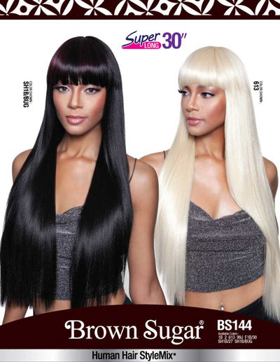 Mane Concept Brown Sugar Human Hair Mix Wig BS144 - Elevate Styles
