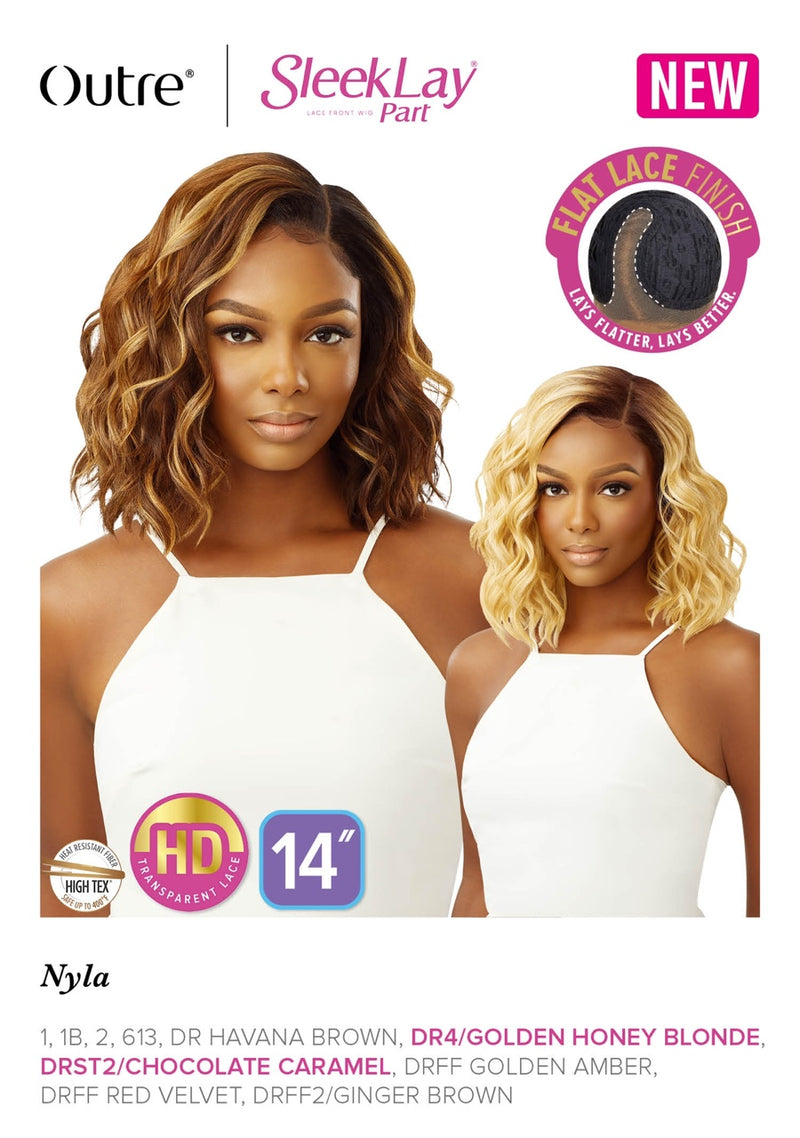 Outre Synthetic Sleek Lay Part HD Transparent Lace Front Wig Nyla 14" - Elevate Styles
