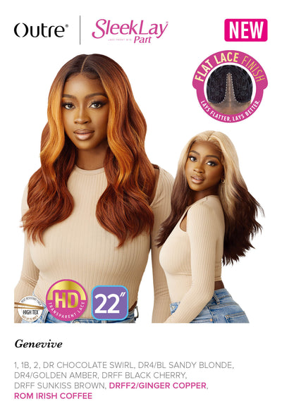 Outre Synthetic Sleek Lay Part HD Transparent Lace Front Wig Genevive - Elevate Styles
