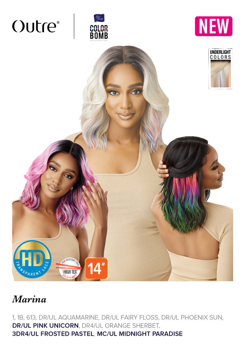 Outre Color Bomb HD Lace Front Wig Marina 14 - Elevate Styles
