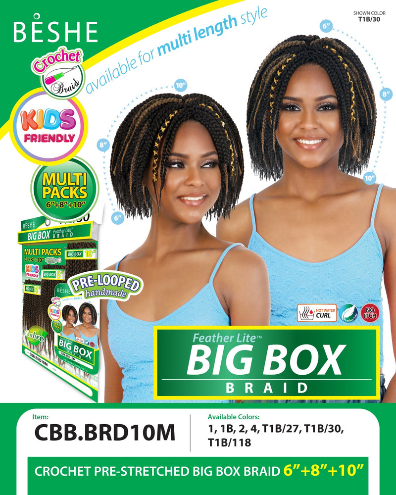 Beshe Multi Pack Big Box Braid 6" + 8" + 10" CBB.BRD10M - Elevate Styles