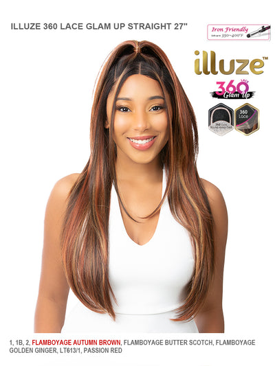 Illuze 360 Lace Front Wig Glam Up Straight 27" - Elevate Styles
