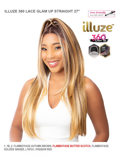 Illuze 360 Lace Front Wig Glam Up Straight 27" - Elevate Styles
