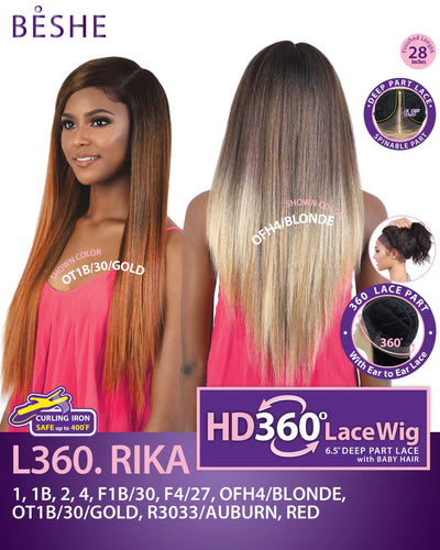 Beshe HD 360 Deep Part Lace Front Wig L360.RIKA - Elevate Styles
