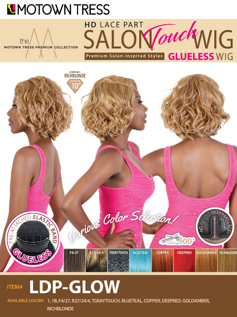 Motown Tress Salon Touch HD Glueless Lace Part Wig LDP-GLOW - Elevate Styles