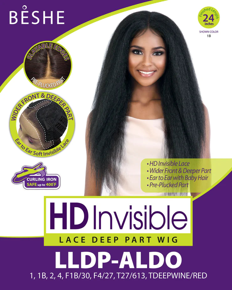 Beshe HD Invisible Lace Front Wig LLDP-Aldo - Elevate Styles