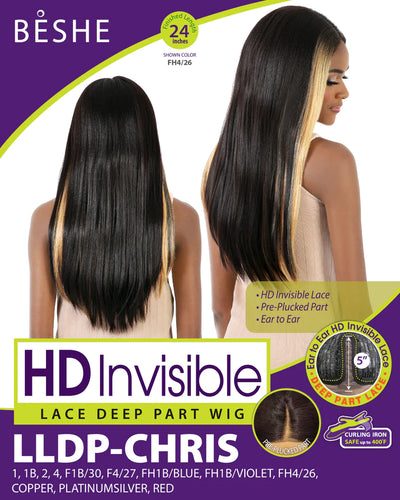 Beshe HD Deep Invisible Part Lace Front Wig LLDP-Chris - Elevate Styles
