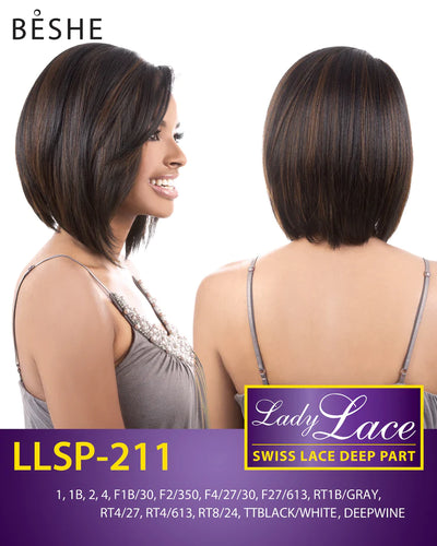 Beshe Lady Swiss Lace Deep Part Lace Front Wig LLSP-211 - Elevate Styles
