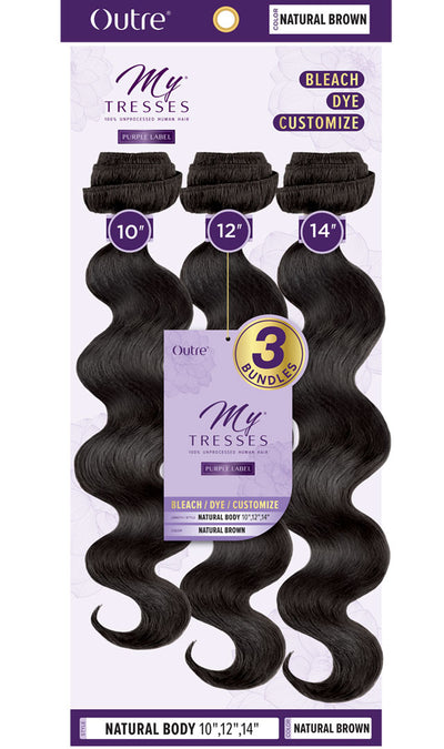 My Tresses 100% Unprocessed Human Hair Purple Label Natural Body - Elevate Styles