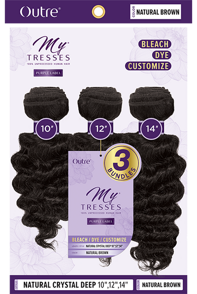 My Tresses 100% Unprocessed Human Hair Purple Label Natural Crystal Deep - Elevate Styles