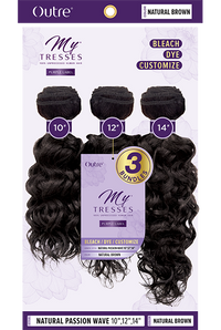 Thumbnail for My Tresses 100% Unprocessed Human Hair Purple Label Natural Passion Wave - Elevate Styles