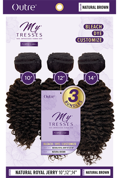 My Tresses 100% Unprocessed Human Hair Purple Label Natural Royal Jerry - Elevate Styles