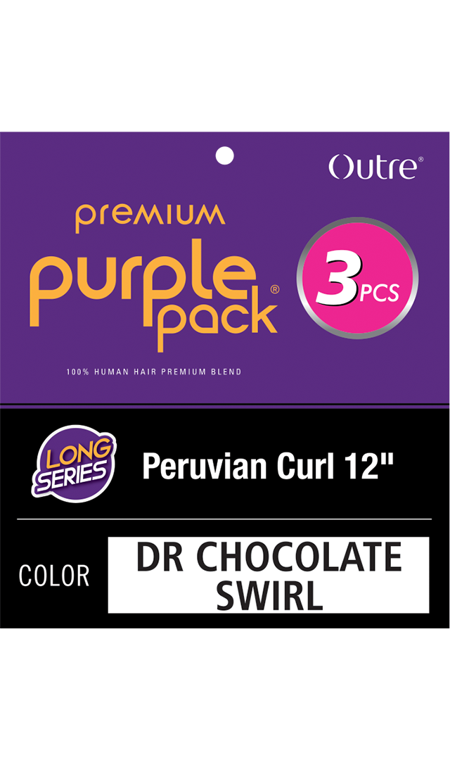 Outre Premium Purple Pack 3 Pieces Long Series Peruvian Curl 12" - Elevate Styles