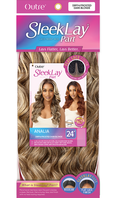 Outre Synthetic Sleek Lay Part HD Transparent Lace Front Wig Analia 24" - Elevate Styles
