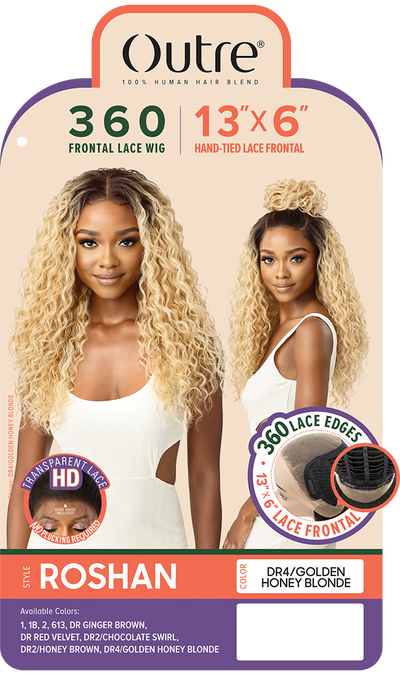 Outre 360 Frontal Lace 13"x 6" HD Transparent Lace Front Wig Roshan - Elevate Styles
