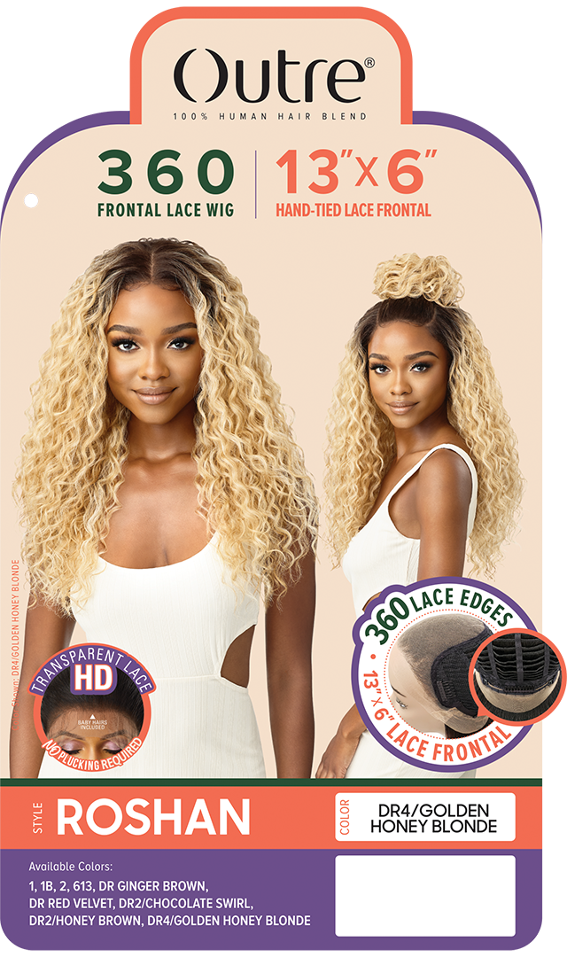 Outre 360 Frontal Lace 13"x 6" HD Transparent Lace Front Wig Roshan - Elevate Styles