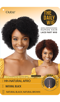 Thumbnail for Outre The Daily Wig 100% Human Hair Lace Part Wig HH Natural Fro - Elevate Styles