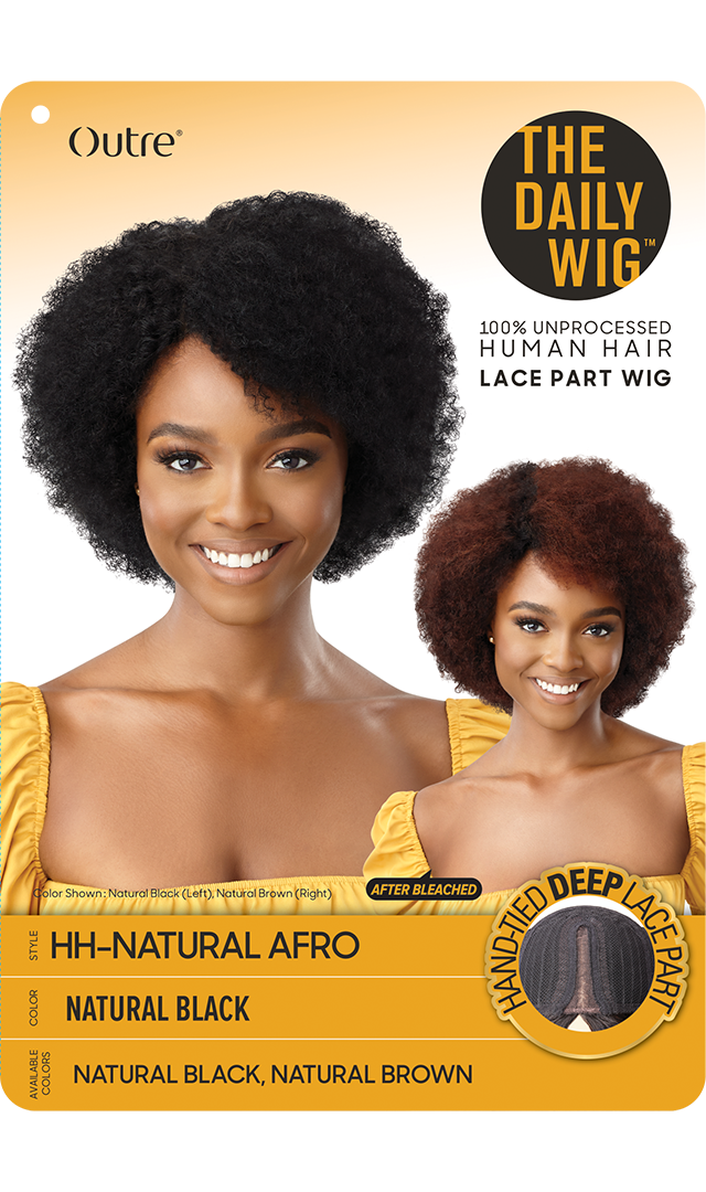 Outre The Daily Wig 100% Human Hair Lace Part Wig HH Natural Fro - Elevate Styles